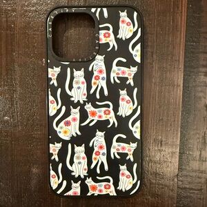 Casetify iPhone 13 Pro Max MagSafe case - cats with flowers